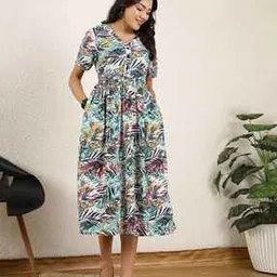 zelena Women Printed A-Line Dress-picture-16