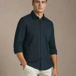 louis philippe Men Slim Fit Shirt with Cutaway Collar-picture-28