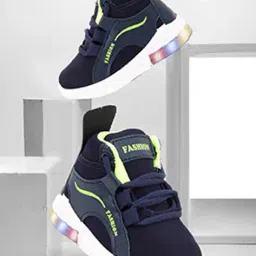 passion petals Boys Typographic Print Lace-Up Sneakers image 1