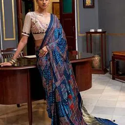 ri-wah Ajrak Printed Silk Saree -picture-10