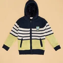 pantaloons junior Boys Colourblock Hooded Sweater-picture-13