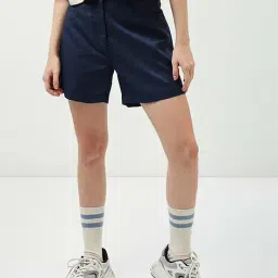 bewakoof Women Wide Cotton Shorts image 1