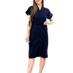 gemini Cotton Bath Robe with Waist-Tie-picture-36