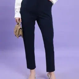tokyo talkies Women Mid-Rise Slim Fit Trousers image 1