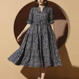 otabu Women Floral A-line Dress-picture-11