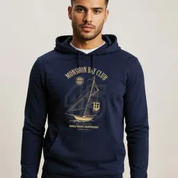 adro Men Graphic Print Regular Fit Hoodie image 1