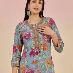 lakshita Women Floral Print Straight Kurta-picture-16