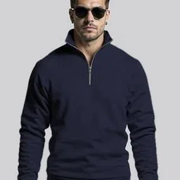 neonomad Men Regular Fit Sweatshirt with Half-Zip Closure-picture-33