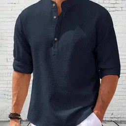 eyebogler Men Relaxed Fit Short Kurta image 1
