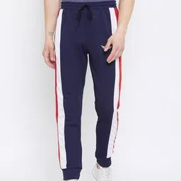 buda jeans co Men Colourblocked Mid-Rise Track Pants-picture-32