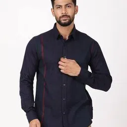 indian terrain Men Striped Slim Fit Cotton Shirt-picture-24