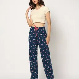 yousta Women Floral Print Regular Fit Cotton Pyjamas-picture-26
