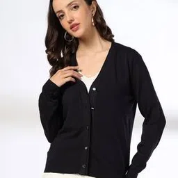 fig Women V-Neck Cardigan-picture-16