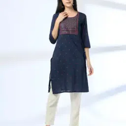 avaasa mix n' match Women Printed Straight Kurta-picture-22