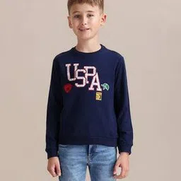 u.s. polo assn. Boys Brand Print Regular Fit Sweatshirt-picture-36