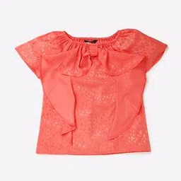 kg frendz Jacquard Top with Ruffled Overlay-picture-24