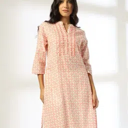 siyahi Women Printed Straight Kurta with Insert Pocket image 1