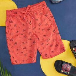 pantaloons junior Boys Graphic Print Mid-Rise Regular Fit Shorts-picture-17