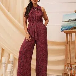 quiero Women Paisley Print Jumpsuit with Insert Pockets-picture-32