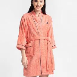 nautica Cotton Bath Robe with Patch Pockets-picture-15
