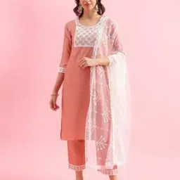 nyrika Women Embroidery Straight Kurta Set-picture-15