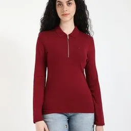 tommy hilfiger Women Slim Fit Cotton Polo T-Shirt-picture-20