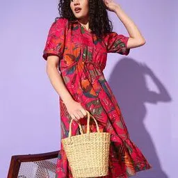 royal taylor Women Floral Print Fit & Flare Dress-picture-46