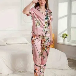 jade & julie Women Floral Print Shirt & Pyjamas Set-picture-15