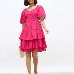 styli Cotton Embroidery A-Line Dress-picture-31