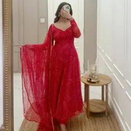 nyrika Women Embellished Anarkali Kurta Suit Set-picture-15