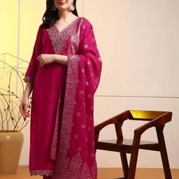 worivoc Women Embroidered Straight Kurta Set-picture-19