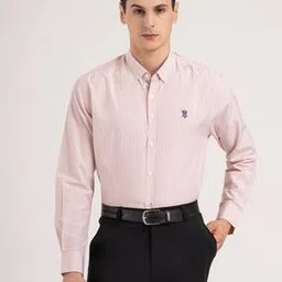 red tape Men Striped Loose Fit Shirt with Curved Hem-picture-13