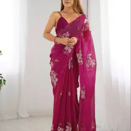 styleelite Women Embroidered Saree with Cut-Out Border image 1