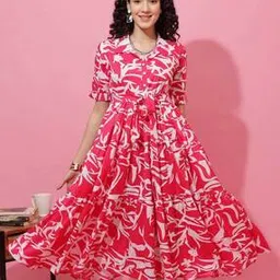 honky tonky Women Floral Shirt Dress-picture-37