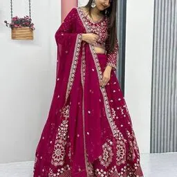 kedar fab Women Embellished Flared Lehenga Choli Set-picture-44