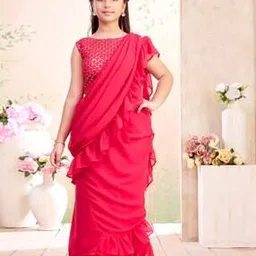 aarika girls ethnic Girls Embroidery Lehenga Choli with Dupatta-picture-21