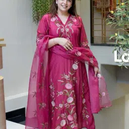 nyrika Women Embellished A-Line Kurta Set image 1