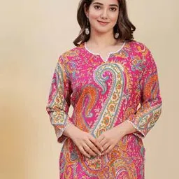 royal export x ag Women Paisley Print Straight Kurta -picture-39