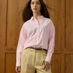 u.s. polo assn. Women Regular Fit Shirt with Spread Collar-picture-29