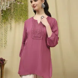 nayam by lakshita Women Straight Kurti with Lace Detailing image 1