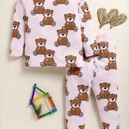 pixie n prince Girls Graphic Print Lounge Pants & T-Shirt Sets-picture-33
