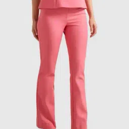 forever new Women Relaxed Fit Flat-Front Pants image 1