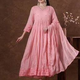 fashor Women Embroidered Anarkali Kurta Suit Set-picture-31