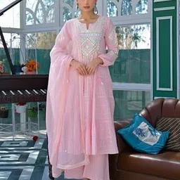svaraa Women Embroidered Flared Kurta Suit Set-picture-47