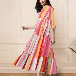 Women Printed Fit & Flare Dress-image-5