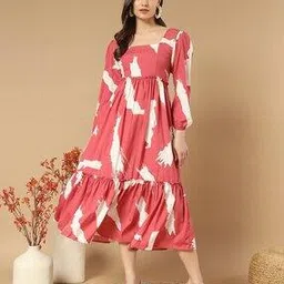 lookshine Women Abstract A-line Dress-picture-25