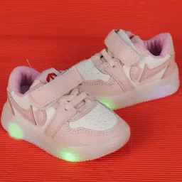 feet well shoes Girls Round-Toe Flat Shoes with Velcro Fastening image 1