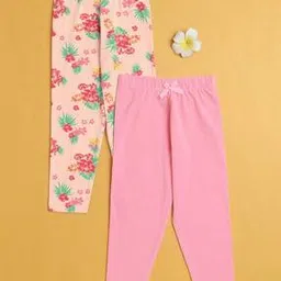 bumzee Girls Pack of 2 Floral Print Leggings with Elasticated Waistband-picture-36