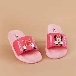 fame forever by lifestyle Girls Minnie Mouse Applique Slip-On Slides-picture-25