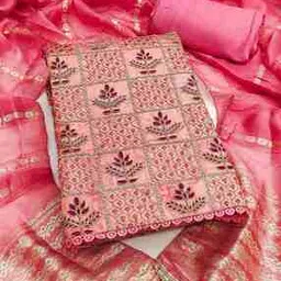 svaraa Women Embroidered 3-Piece Unstitched Dress Material-picture-32